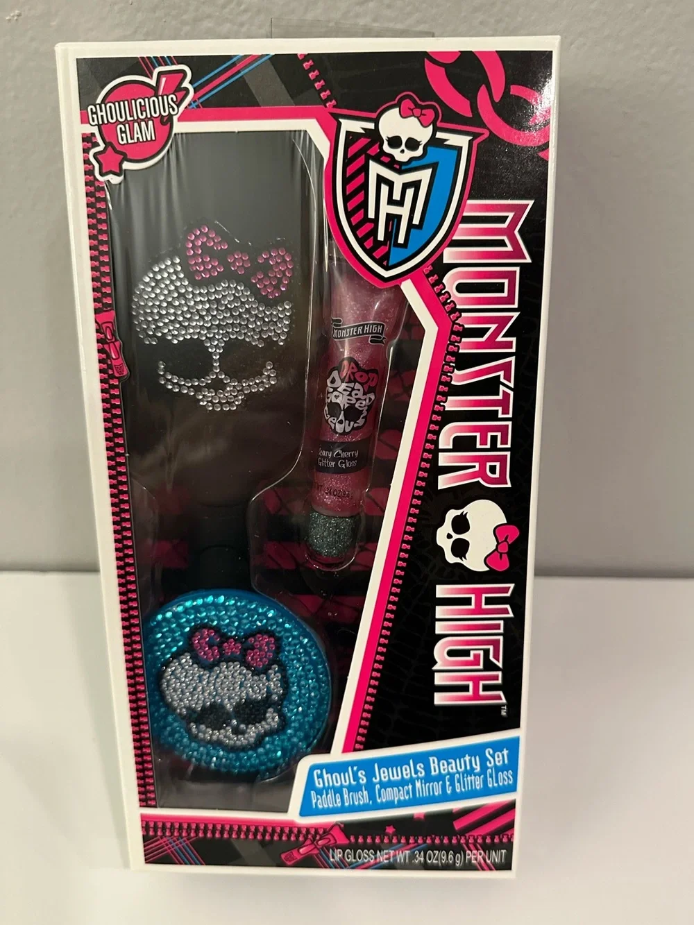 Monster High Real Hairbrush - Compact-Ghoul’s Jewels Beauty Set-Collectors Item